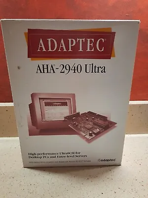 Vintage Boxed Adaptec AHA-2940 Ultra SCCI Host Adapter Kit • £95