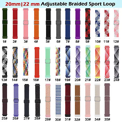 Adjustable Braided Nylon Band For Samsung Galaxy Watch 3 4 5 6 Active2 40mm/44mm • $12.09