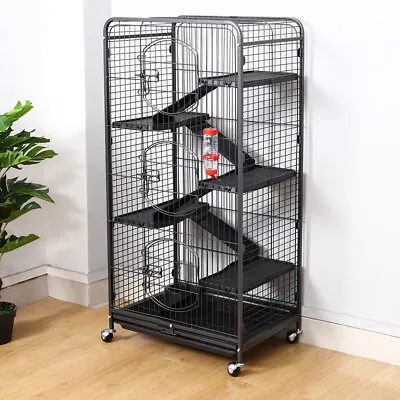 £139.95 • Buy Large Rolling Metal Pet Cage Hamster Squirrel Rabbit Hedgehog Ferrets Tall Cages
