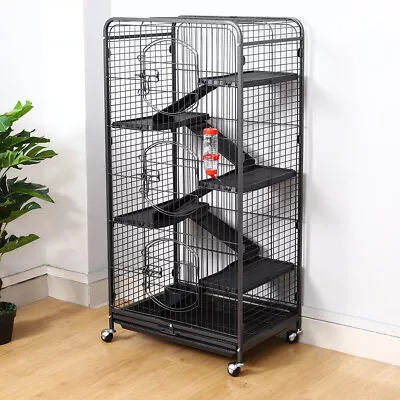 Large Rolling Metal Pet Cage Hamster Squirrel Rabbit Hedgehog Ferrets Tall Cages • £89.95