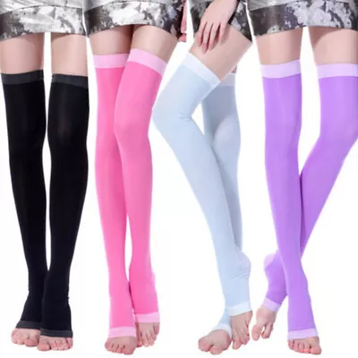 Thigh High Compression Stockings Medical Socks Varicose Veins Open Toe Stocking • $6.57