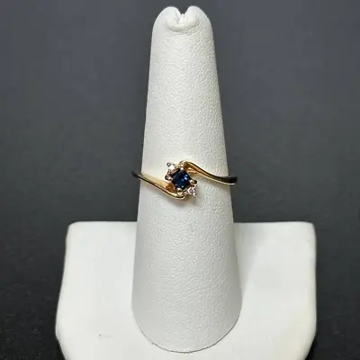 $405.80 • Buy 14K Yellow Gold Sapphire (3x3mm) Lady Ring Size 7 34