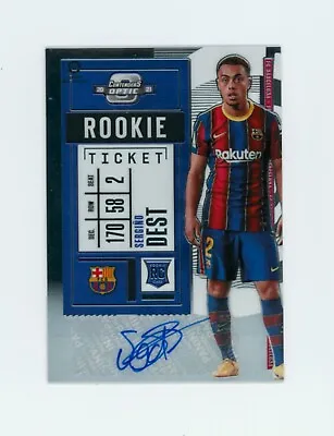 2020 Sergino Dest Panini Donruss Rookie Ticket Barcelona Autographed Card 46/380 • $41.99