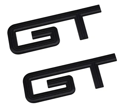 2pcs Metal For 2005 - 2010 Must-ang GT Emblem 3D Fender Nameplate (Black) • $17.99