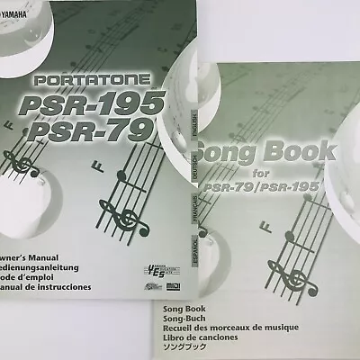 Yamaha Portatone PSR-195 PSR-79 Keyboard Owner's Manual & Song Book 1998 • $58