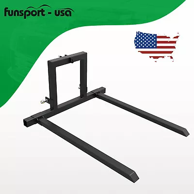 3 Point Hitch Pallet Forks Attachments Cat 1 Tractor Carryall Adjustable Forks • $197.99