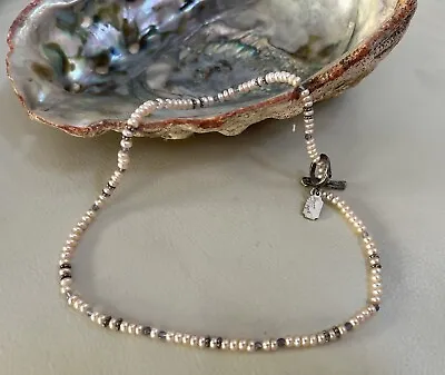 Designer Mignon Faget Sterling Sterling 925 Silver & Pearl Necklace Gorgeous! • $199