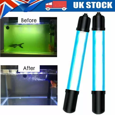 5-13W Aquarium Fish Tank Pond UV Steriliser Light Water Clean Lamp Submersible • £13.59