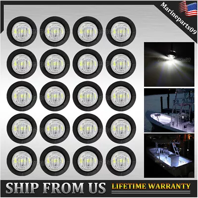 20x 3/4  Marine Boat LED Bow Navigation Lights White Cabin Deck Courtesy Light • $18.97