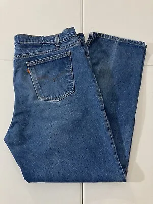 Vtg USA Levis 506 Orange Tab Straight Leg Blue Jeans Size 42x32 (40x31) • $16.99