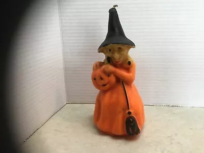 Vintage 1960’s Halloween Gurley Large 8” Witch Candle • $20