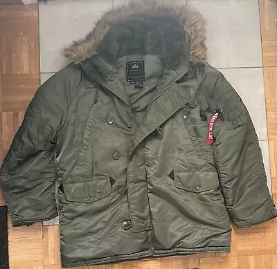 Alpha Industries Mens XL Extreme Cold Weather Parka Type N-3B Jacket Coat • $119.99