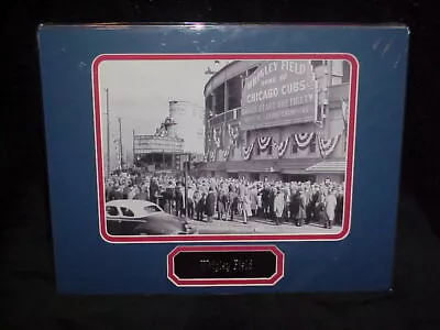 Wrigley Field Cubs Matted Photo & Name Plate 11x14 Ready For Framing A/66 • $4.95