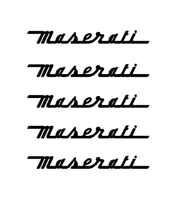 Set Of 5 Maserati Vinyl Decals Car Interior Exterior Phone Laptop Stickers  • $5.49