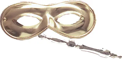 £9.99 • Buy Unisex Fancy Masquerade Ball Venetian Party On Stick Gold Domino Eye Mask UK