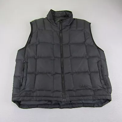 Cableas Vest Mens Large Black Puffer Premier Northern Goose Down Zip Up 650 ^ • $49.97