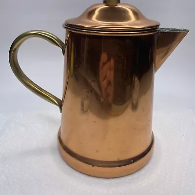 Vintage COPRAL Portugal Copper Coffee Pot Percolator Brass Handle 1970’s? • $24.96