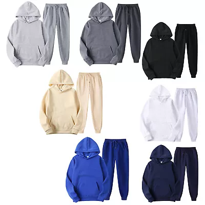 Mens Tops And Pants Sets Hooded Sweatshirt With Sweatpants Hoodie SportsGym • $23.46