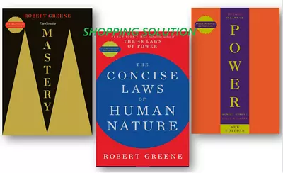 Robert Greene 3 Book Set Concise 48 Laws Of Power Mastery Human Nature • $20