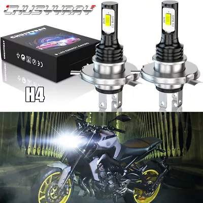 2pc H4 9003 LED Motorcycle Headlight Bulb HID Hi/Low Beam 6000K White High Power • $19.99