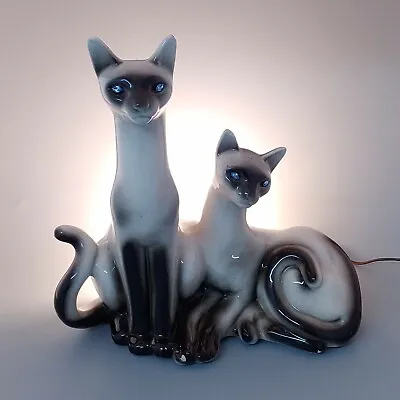 $129.95 • Buy Siamese Cat TV Lamp Lane Co Van Nuys CA Ceramic Mid Century Modern MCM Vintage