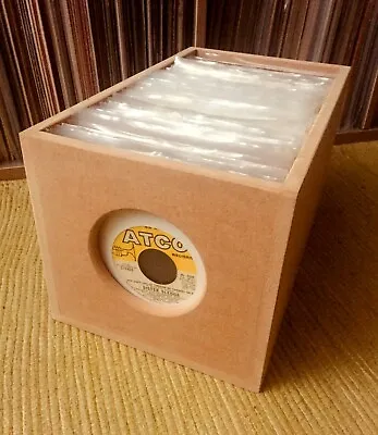 Record Box For 7  (inch) Vinyl - Fully Built Wood Storage - Holds 125 - UK Made • £25