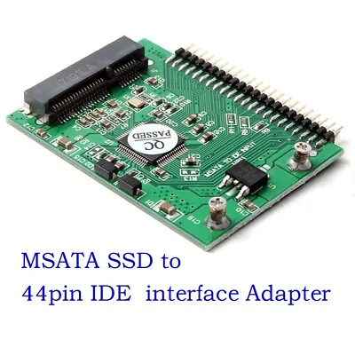 MSATA SSD To 44 Pin IDE Converter Adapter As 2.5 Inch IDE HDD 5 Volt For Laptop • $9.10