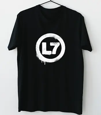 BASIC Shirt L7 Band Logo Black T-shirt SHORT SLEEVE Unisex All Sizes JJ2978 • $22.79