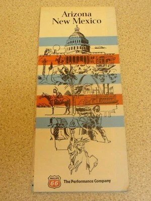 £4.99 • Buy Arizona New Mexico Phillips 66 Gas Station Map 1977