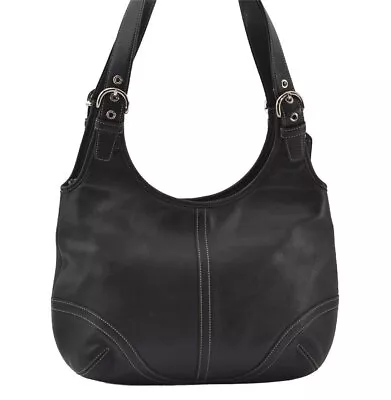 Authentic COACH Vintage Shoulder Tote Bag Leather 9249 Black 1114J • $18.50