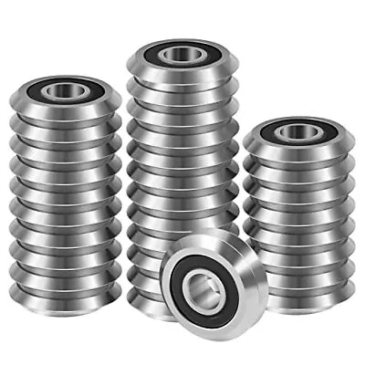 $80.81 • Buy 16pcs RM2-2RS 3/8″ Rubber Sealed V Groove Roller Ball Bearing Line Track Roll...