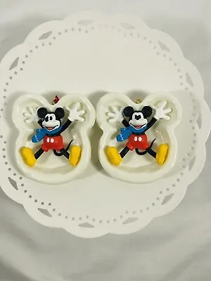 1997 MICKEY'S SNOW ANGEL DISNEY HALLMARK KEEPSAKE ORNAMENT Mickey Mouse Lot Of 2 • $19.95