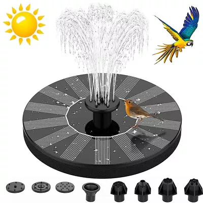 £13.91 • Buy Solar Fountain Water Pump Bird Bath Floating Garden Pond Tank Decor Outdoor UK