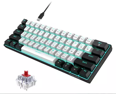 60% Mechanical Gaming Keyboard LED Backlit Brown Switches Mini Office Keyboard • $32.99