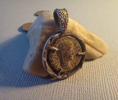 Silver Jewelry Pendant With Authentic Roman Antique Coin • $127