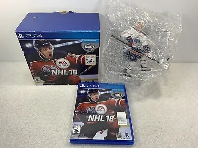 NHL 18 Gift Set W Statue MacFarlane Toys  Sony Playstation 4 PS4 Tested Works • $25.75