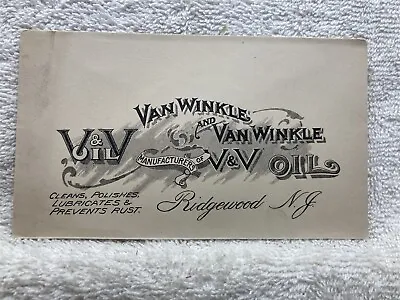 1900s 1910s Van Winkle & Van Winkle V&V Oil Ridgewood NJ Envelope Vtg • $5.99