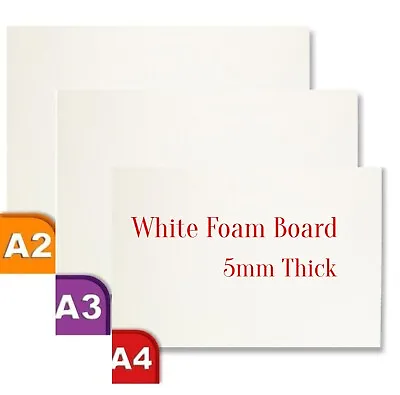 5mm Thick White Foam Board Pack Of 10 Light Weight Mounting Sign Display Board • £10.79