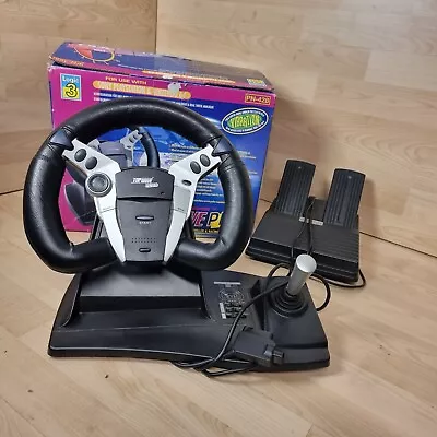 🌟Logic 3 Top Drive 3 PlayStation & N64 Steering Wheel🌟 • £24.95