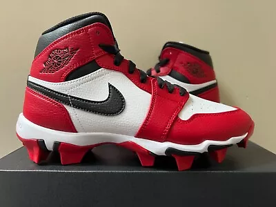 Jordan 1 Mid Youth Multisport Cleat 'Chicago' Red HF6883-106 Football Baseball • $89.99