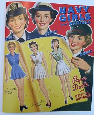 WWII Era - NAVY GIRLS AND MARINES Paper Dolls - 1940s Fashions/military Uniforms • $7.95