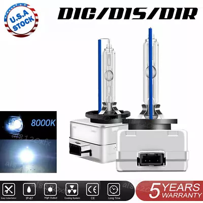 Set(2) D1C/D1R/D1S 8000K Diamond Blue Xenon Headlight OEM Replacement Bulbs US • $12.99