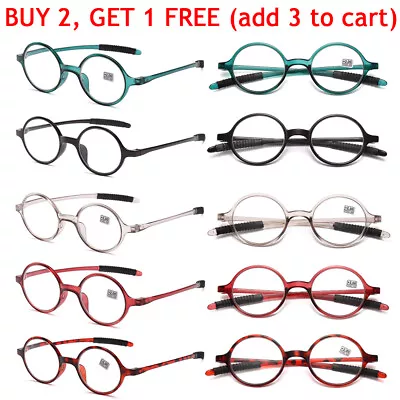 Vintage Round Reading Glasses Clear Lens Eyeglasses Women Men Presbyopic Glasses • $5.99