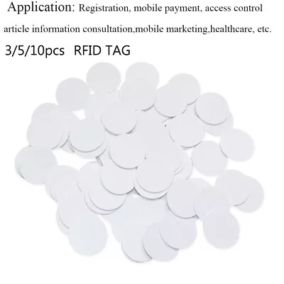 5/10pcs Round Sample Phone NFC Tag RFID Smart Chip Ntag 215 • $2.59