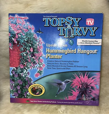 Topsy Turvy Upside Down Hummingbird Butterfly Hangout Planter Patio Porch Kit • $9.99