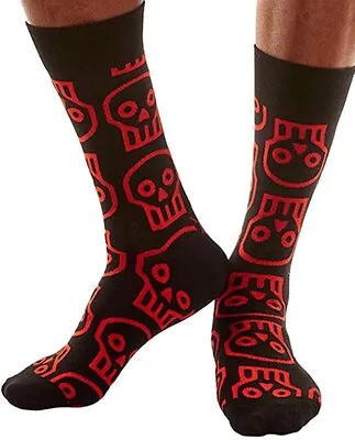 Yo Sox Men's Red Skull Crew Dress Socks • $6.99