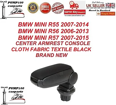 For Bmw Mini R55 Clubman  R56 / R57 Center  Armrest Console Cloth Fabric Textile • £42.95