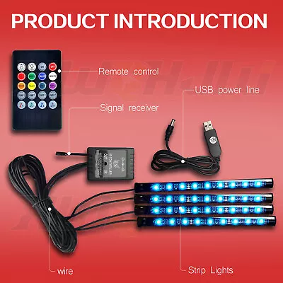 USB Power LED Strip Lights 5050 RGB TV Backlight Remote Music • $11.99