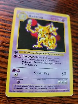 $32.99 • Buy Kadabra 1st Edition Base Set Shadowless Pokémon Card 32/102