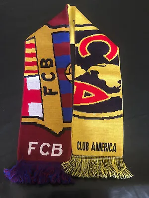 FC Barcelona Club America Soccer Scarf Liga BBVA MX La Liga Ruffneck • $3.99